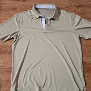 Men's Maelreg Performance Tan Polo Shirt, Size M